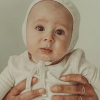 Lovely Littles Printed Footie & Bonnet - Pointelle