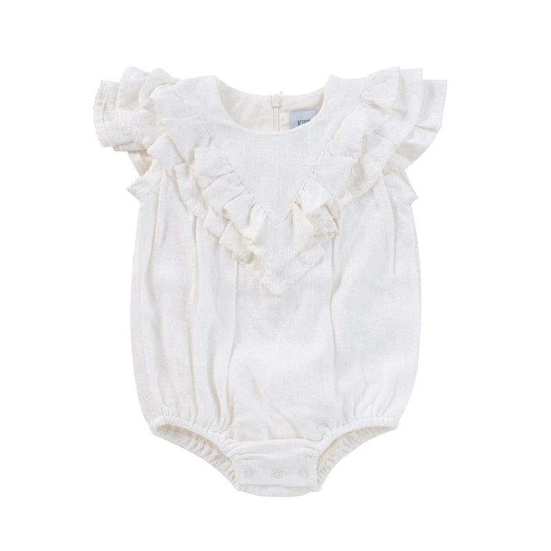 Kipp Linen Ruffle Romper SS24