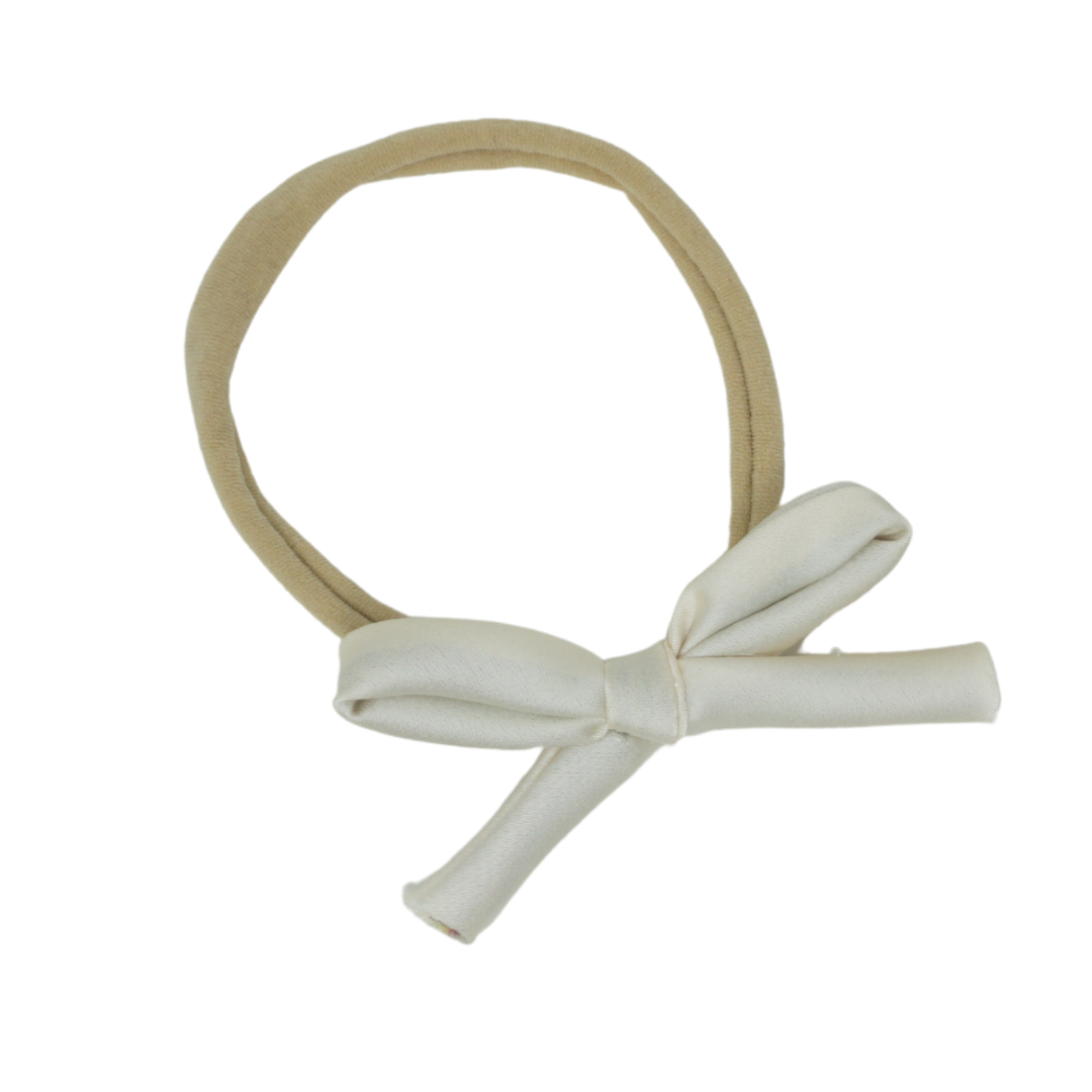 Bandeau Velvet Rope Headband - Cream