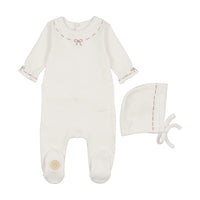 Mon Tresor Soft Stitches Footie & Hat