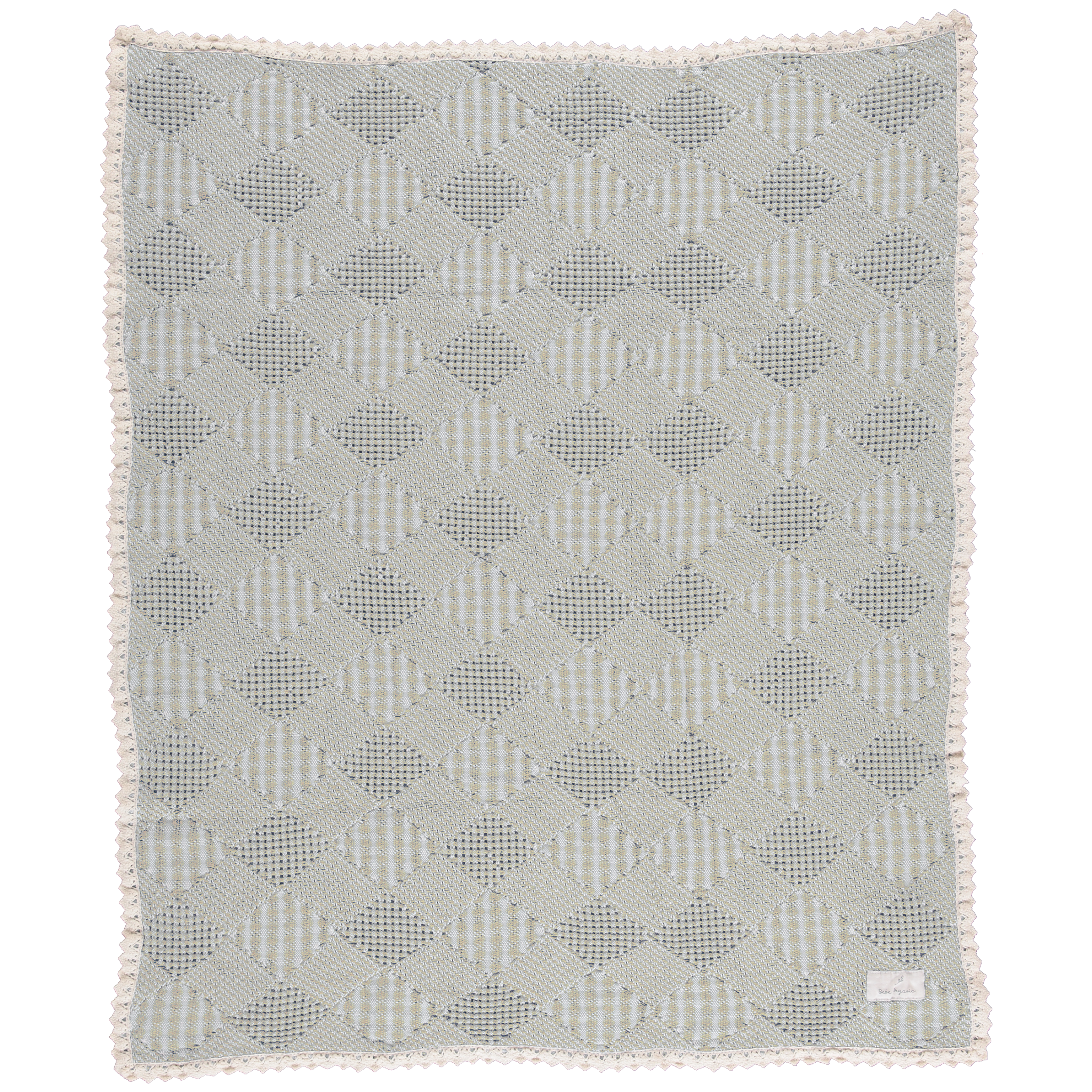 Bebe Organic Plaid Blanket - Taupe