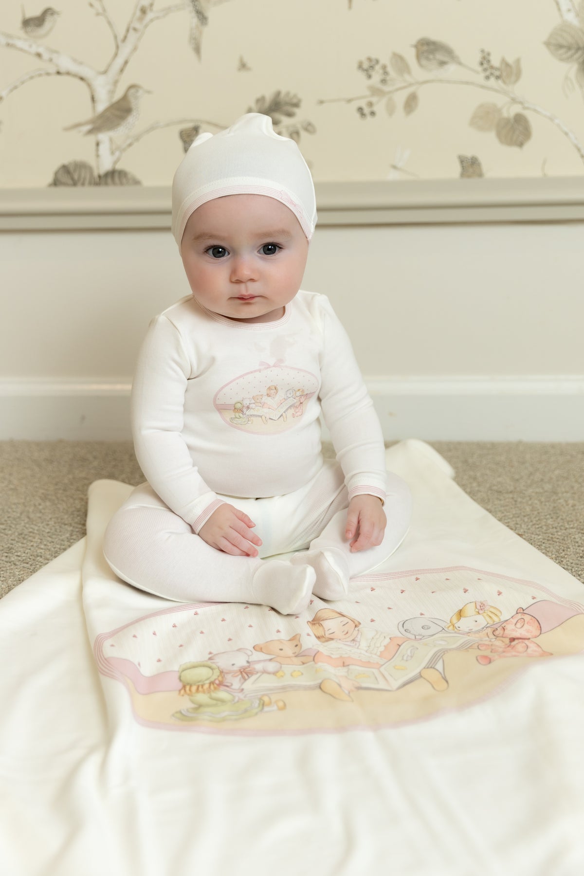 Bee & Dee Storytime Series Layette Set-Chalk White Girls