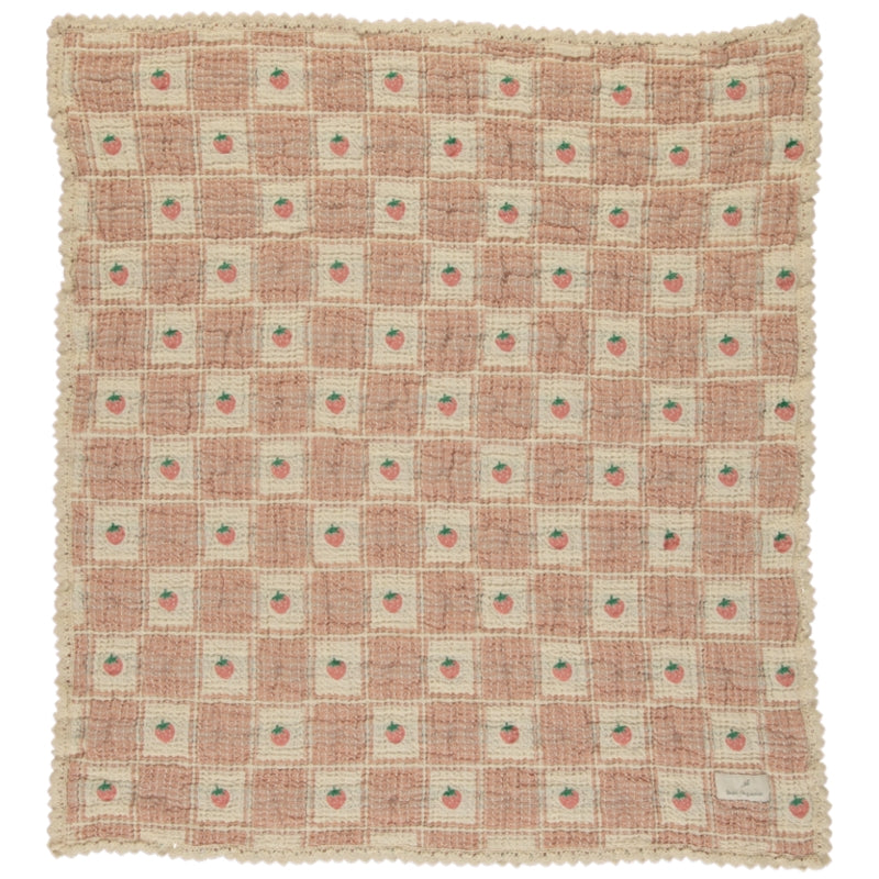 Bebe organic Waffle Blanket- Strawberry