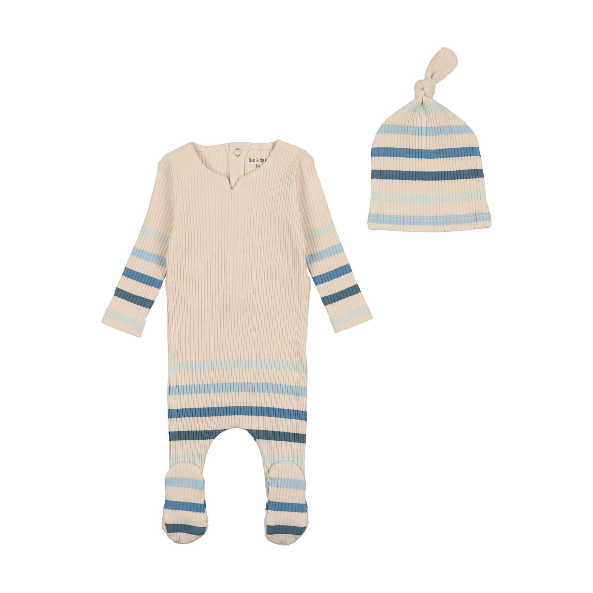 Bee & Dee Stripe Footie with Beanie aw 23