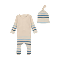 Bee & Dee Stripe Footie with Beanie aw 23