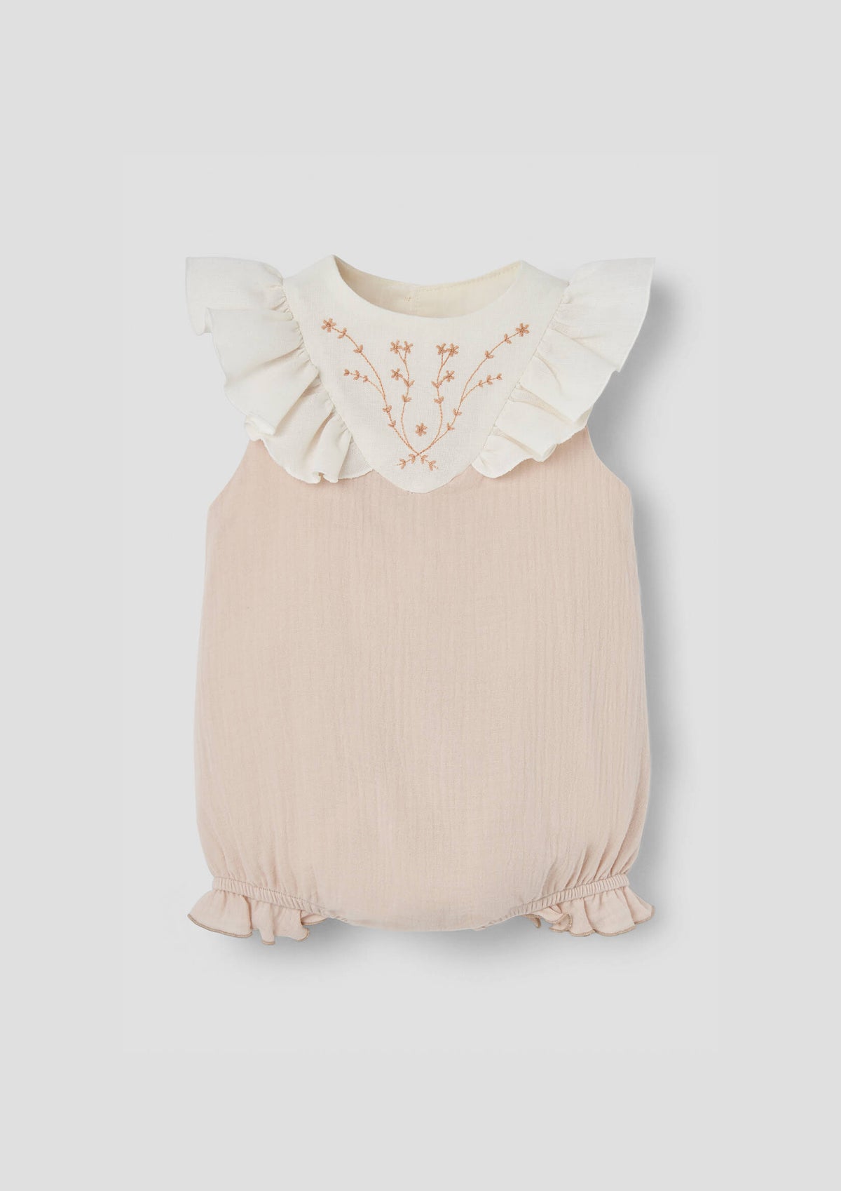 Popelin V Ruffled Romper