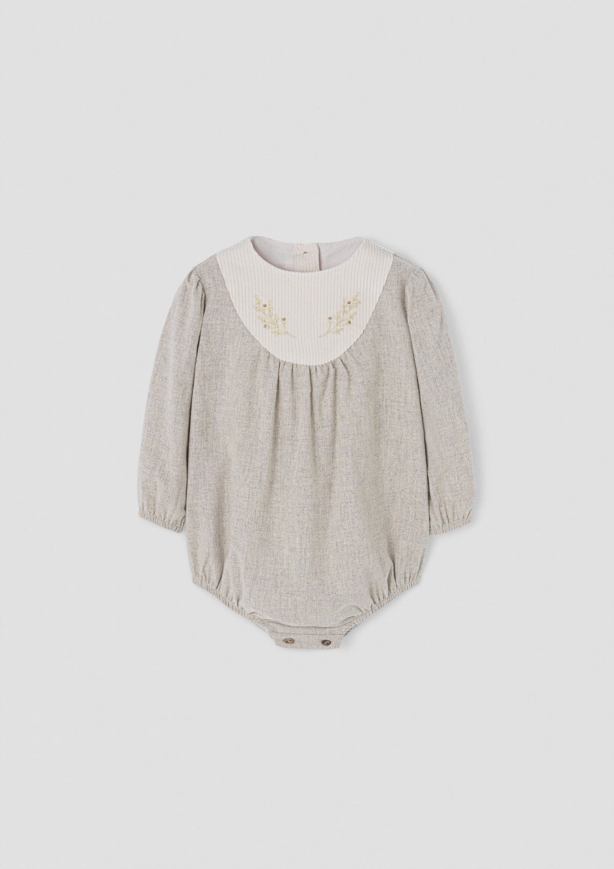 Popelin Embroidered Yoke Romper