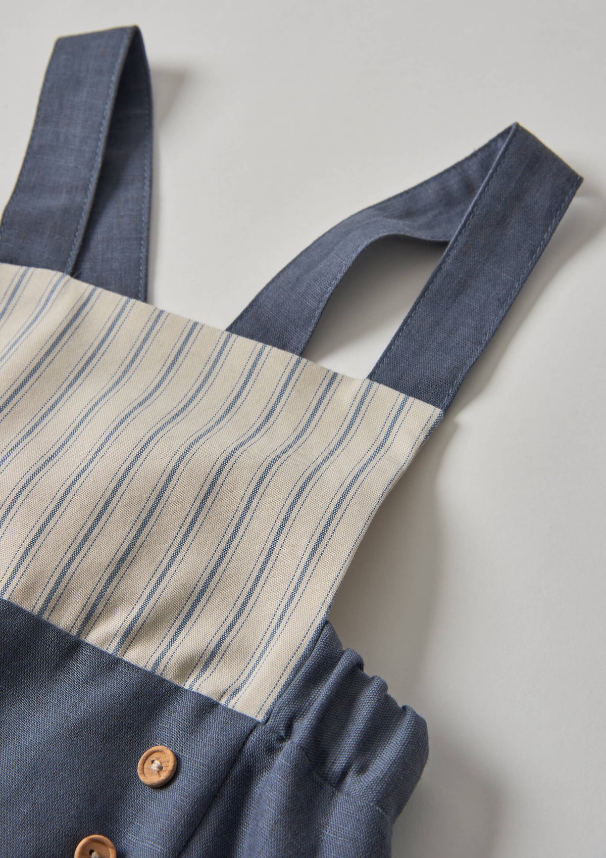 Popelin Button Romper - Slate