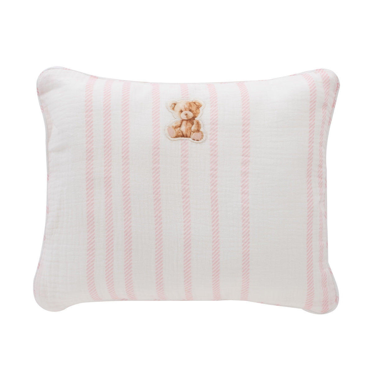 Kipp Stripe Teddy Filled Throw Pillow