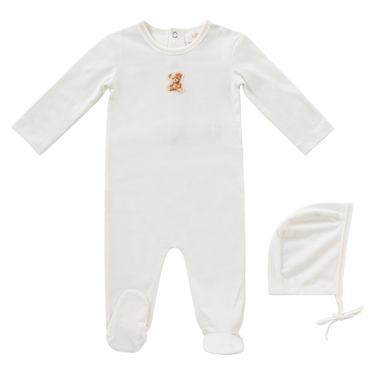 Kipp Teddy Footie & Bonnet