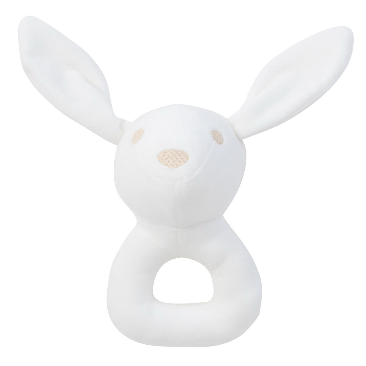 Kipp Petit Toile Bunny Rattle - White