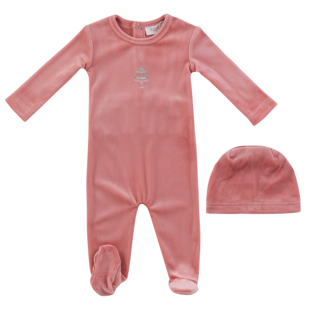 Kipp Party Cake Footie & Hat - Pink