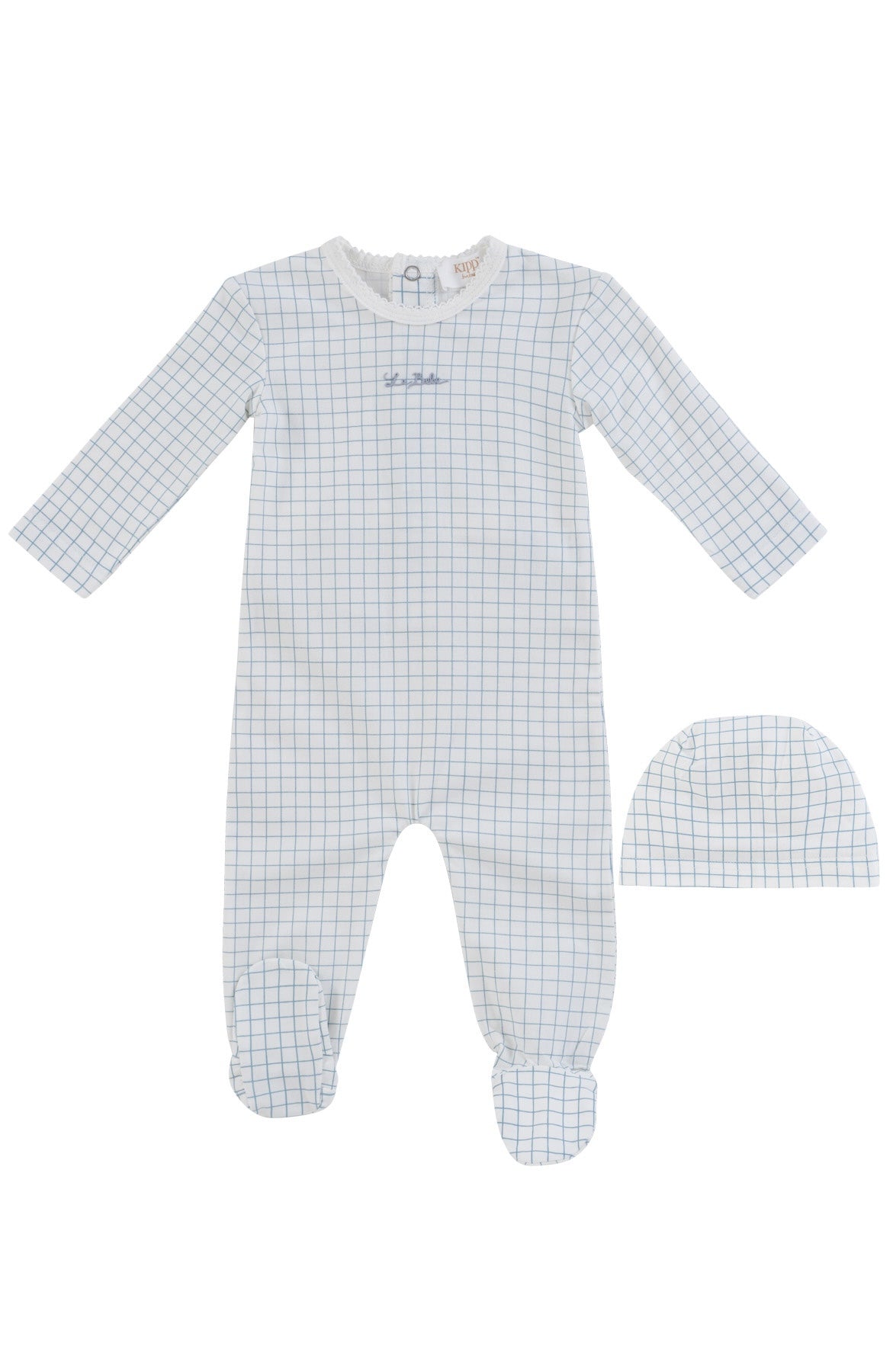 Kipp Teddy Au Pane Footie & Beanie - Blue