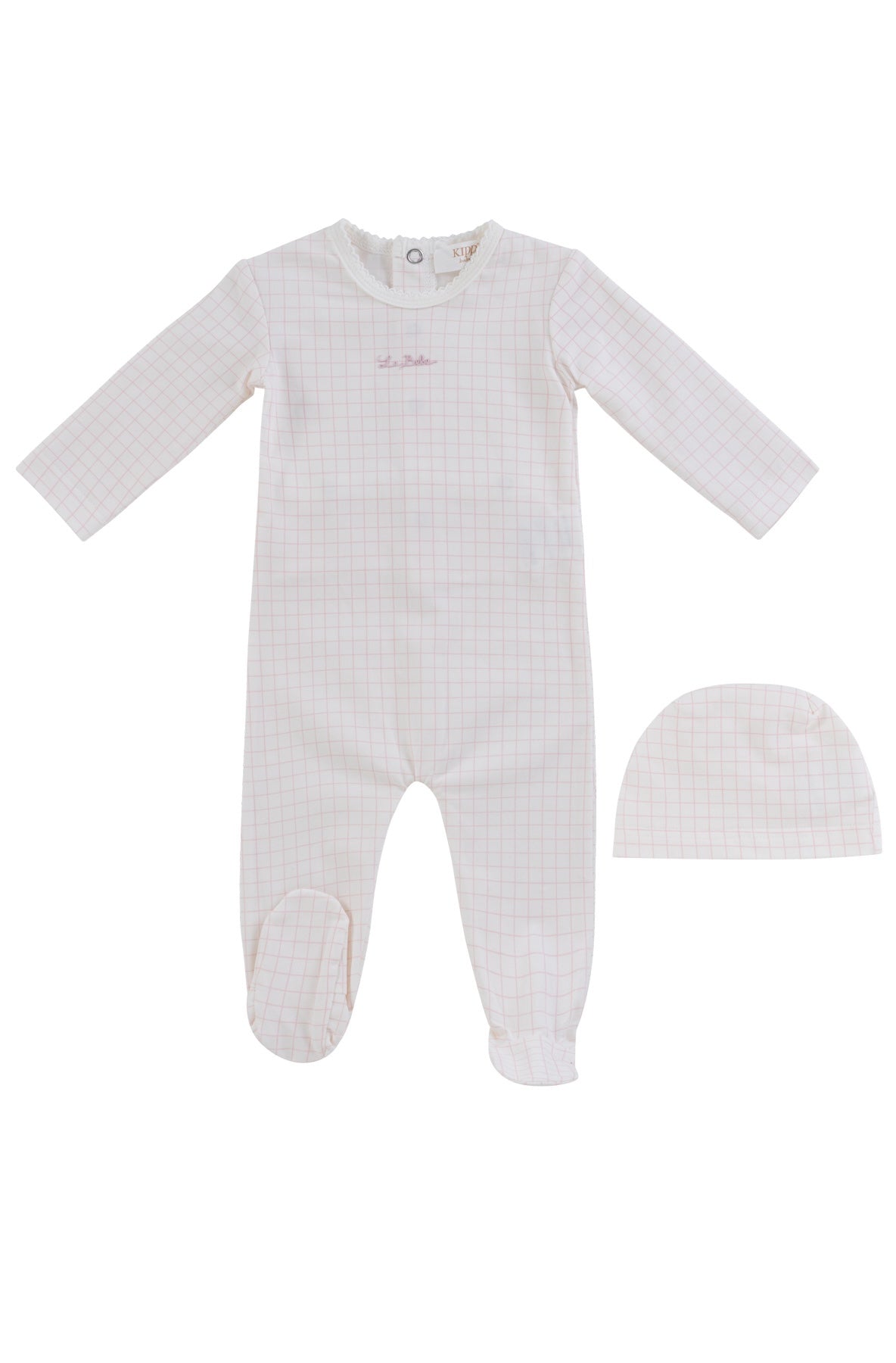 Kipp Teddy Au Pane Footie & Beanie - Pink
