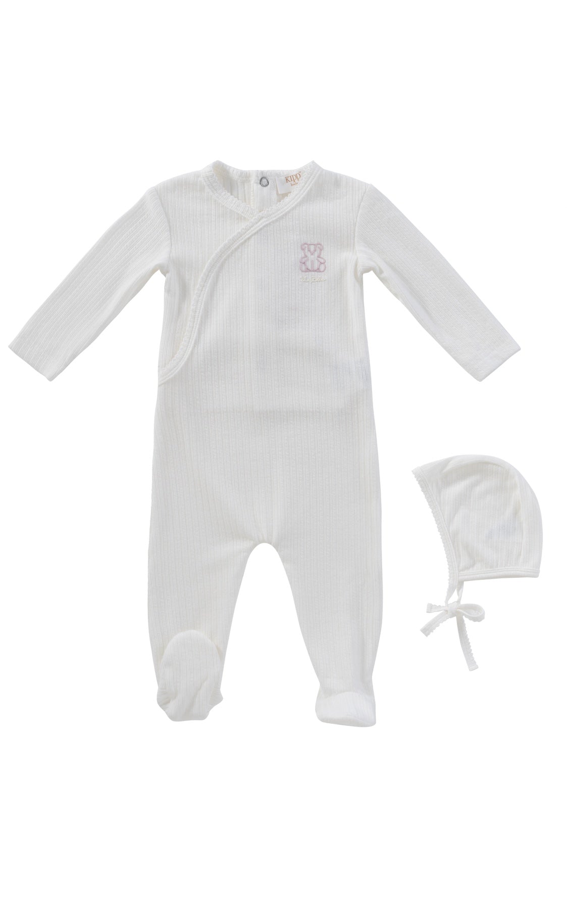 Kipp Teddy Wrap Footie & Bonnet - Pink