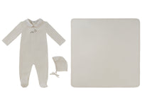 Kipp Magical Meadow Collar Layette Set - White Stone