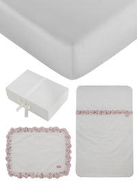 Kipp Ruffled Enfant Mini Crib Set - Pink