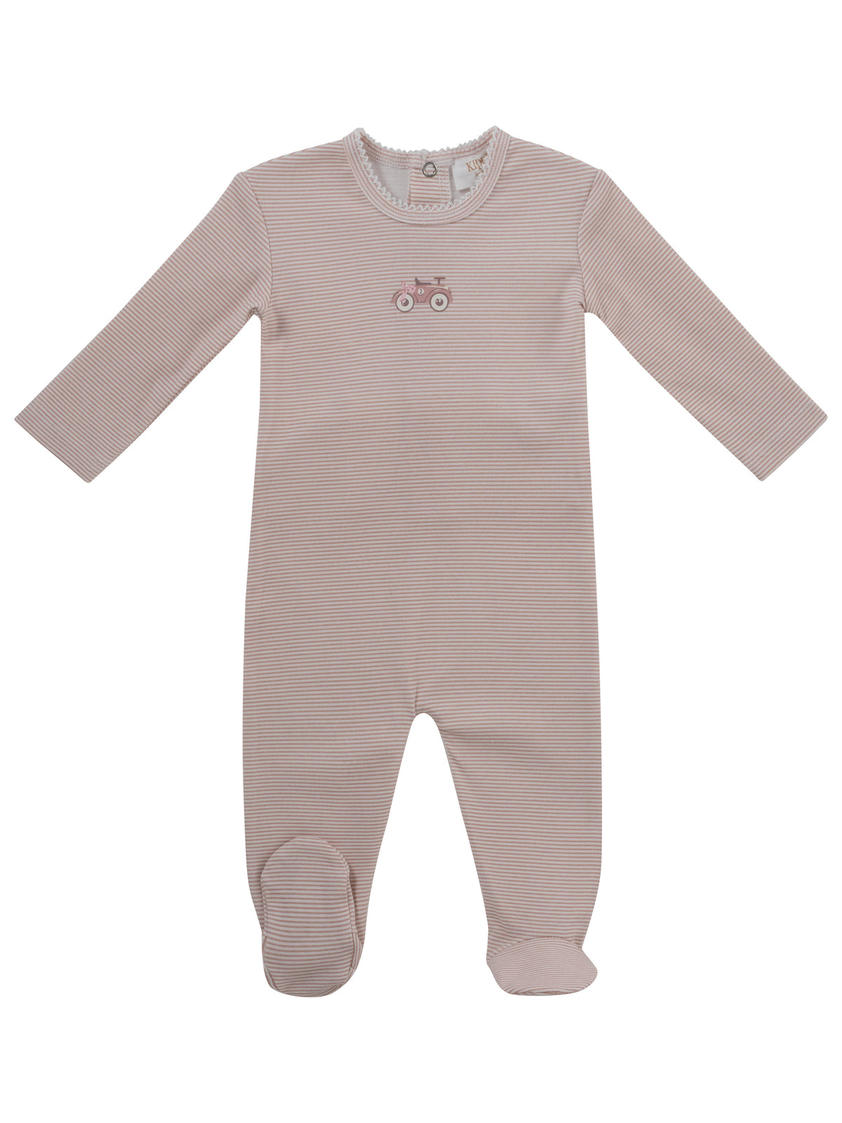 Kipp Carrera Pinstripe Footie - Pink