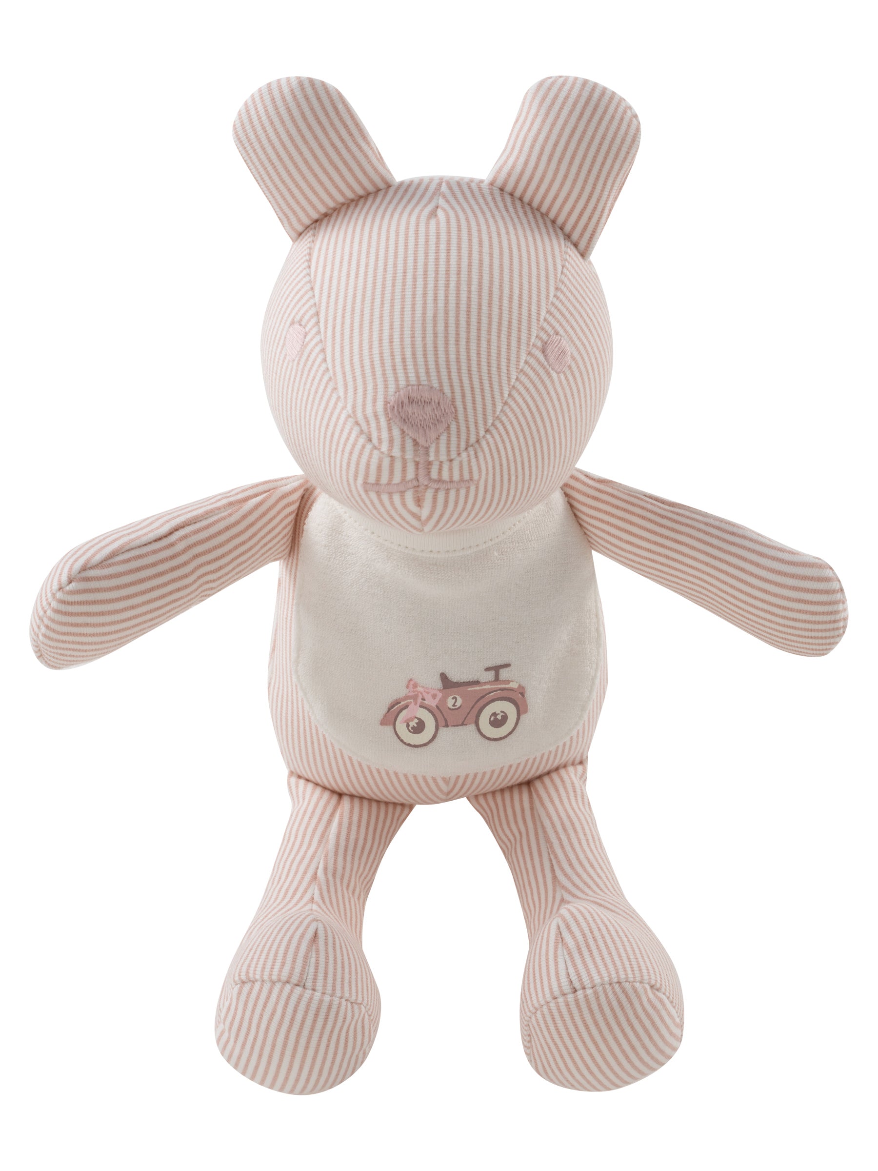 Kipp Carrera Pinstripe Teddy with Bib - Pink