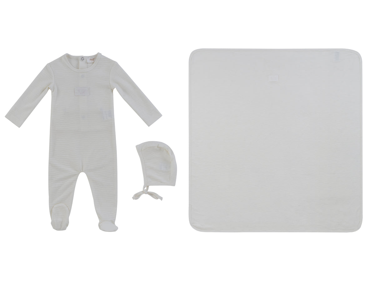Kipp KB Patch Layette Set - White