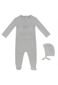 Kipp KB Patch Footie & Hat - Pink