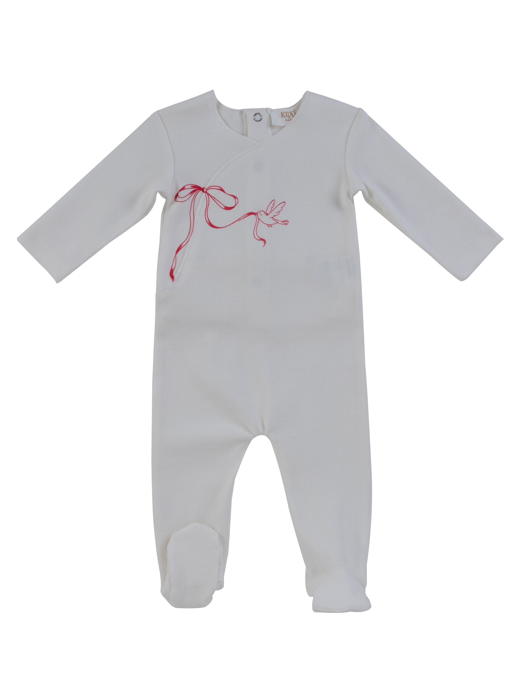 Kipp Flutter Bow Footie - Red