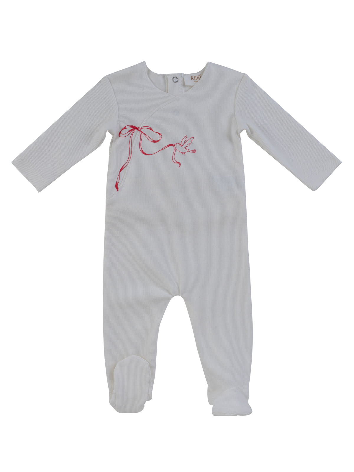 Kipp Flutter Bow Footie - Red