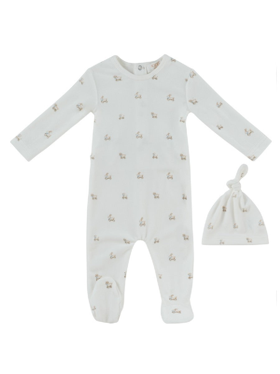 Kipp Petits Amis Footie & Hat - Blue