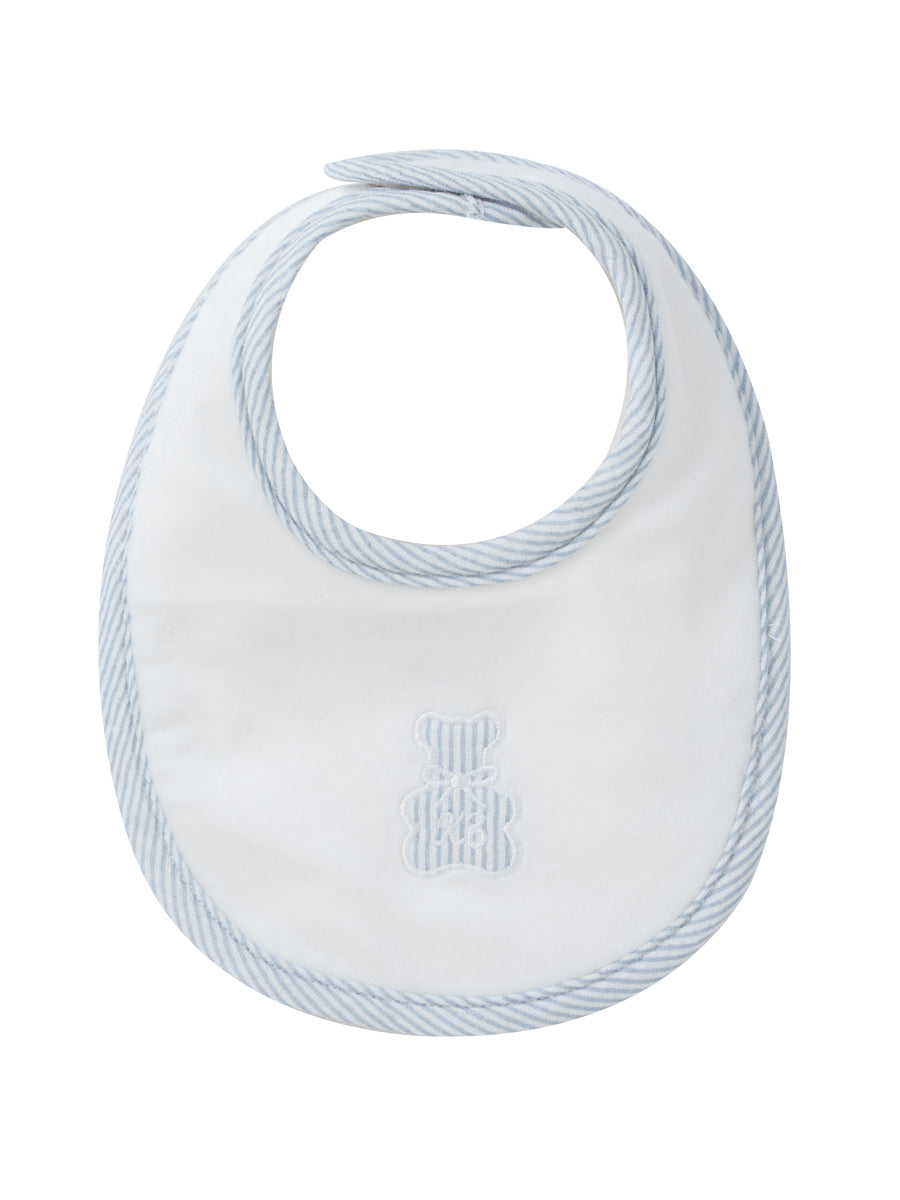 Kipp Petit Ours Bib - White Blue