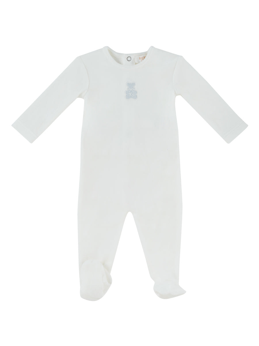 Kipp Petit Ours Footie - White Blue
