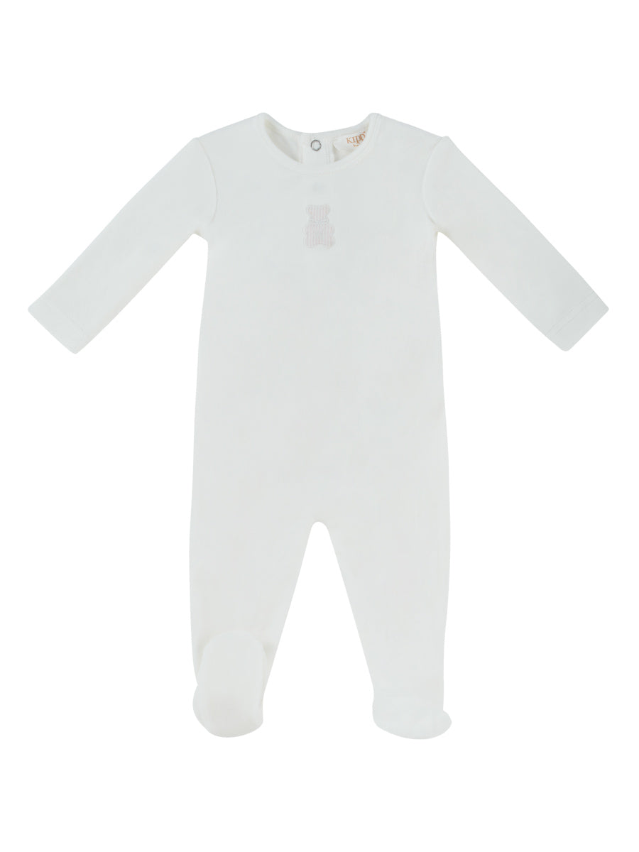 Kipp Petit Ours Footie - White Pink
