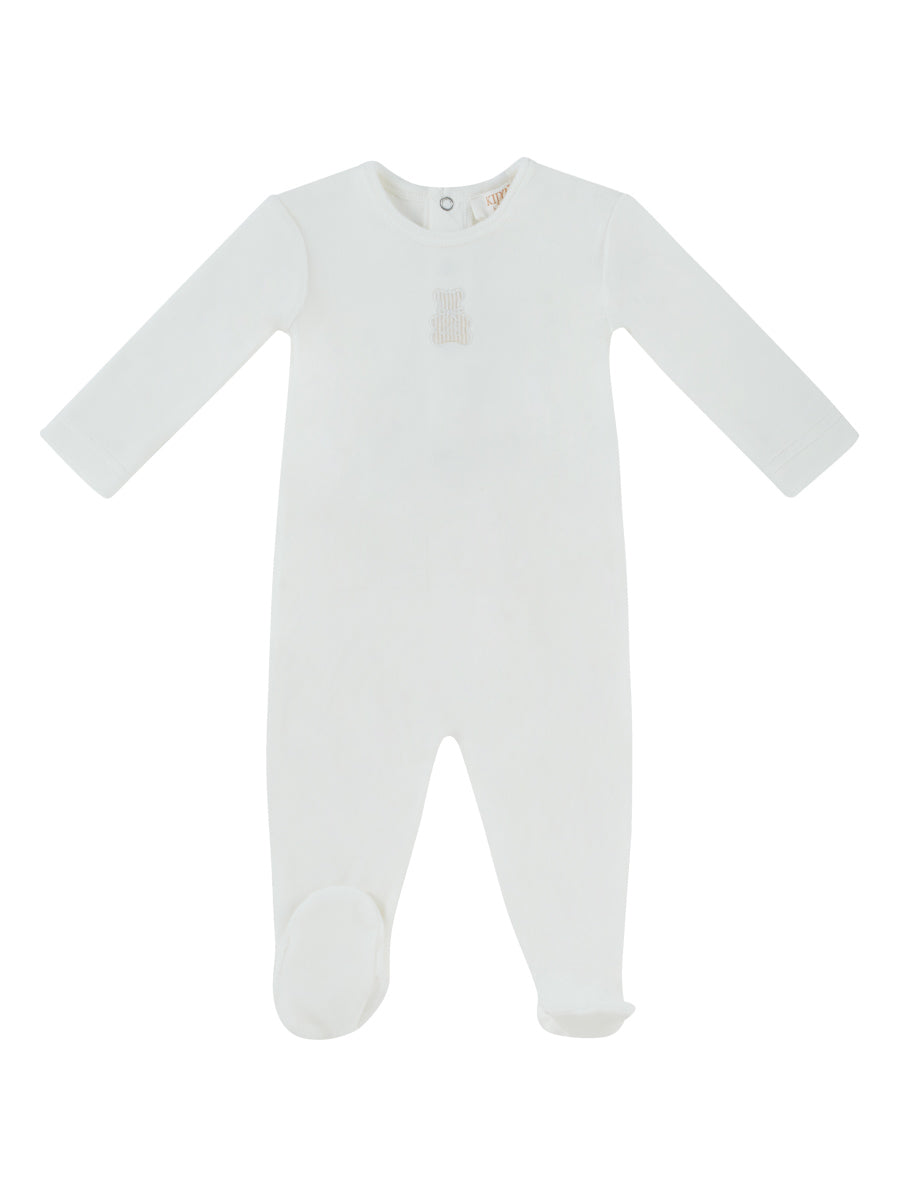 Kipp Petit Ours Footie - White Stone