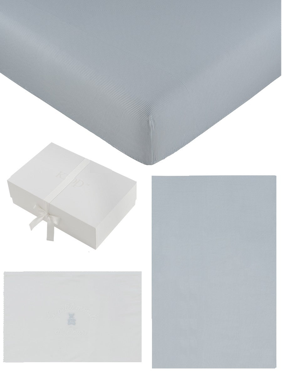 Kipp Petit Ours 4PC Mini Crib Set - Blue