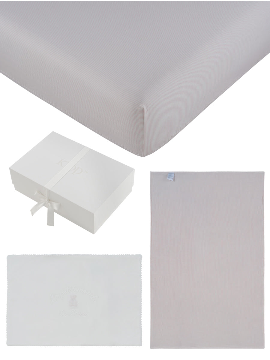 Kipp Petit Ours 4PC Mini Crib Set - Pink