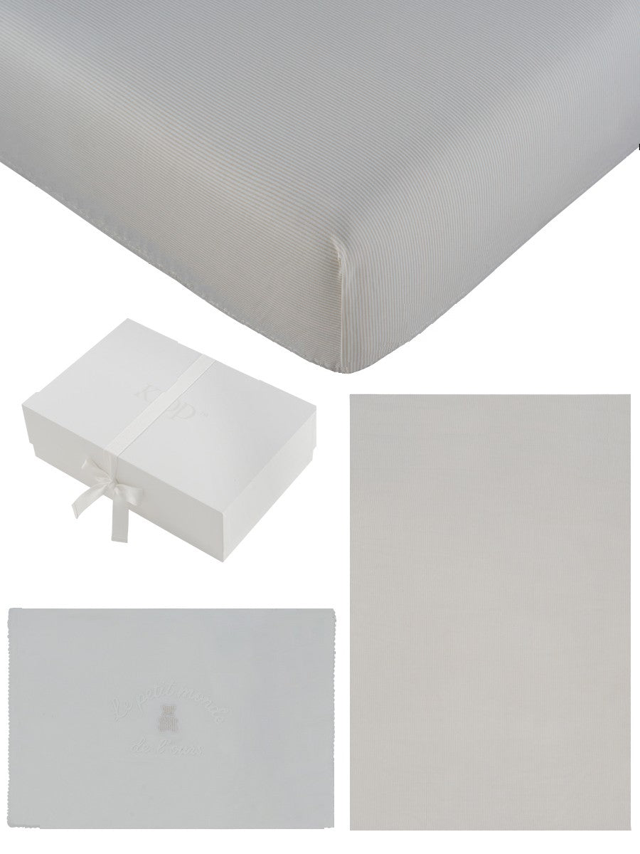 Kipp Petit Ours 4PC Mini Crib Set - Stone