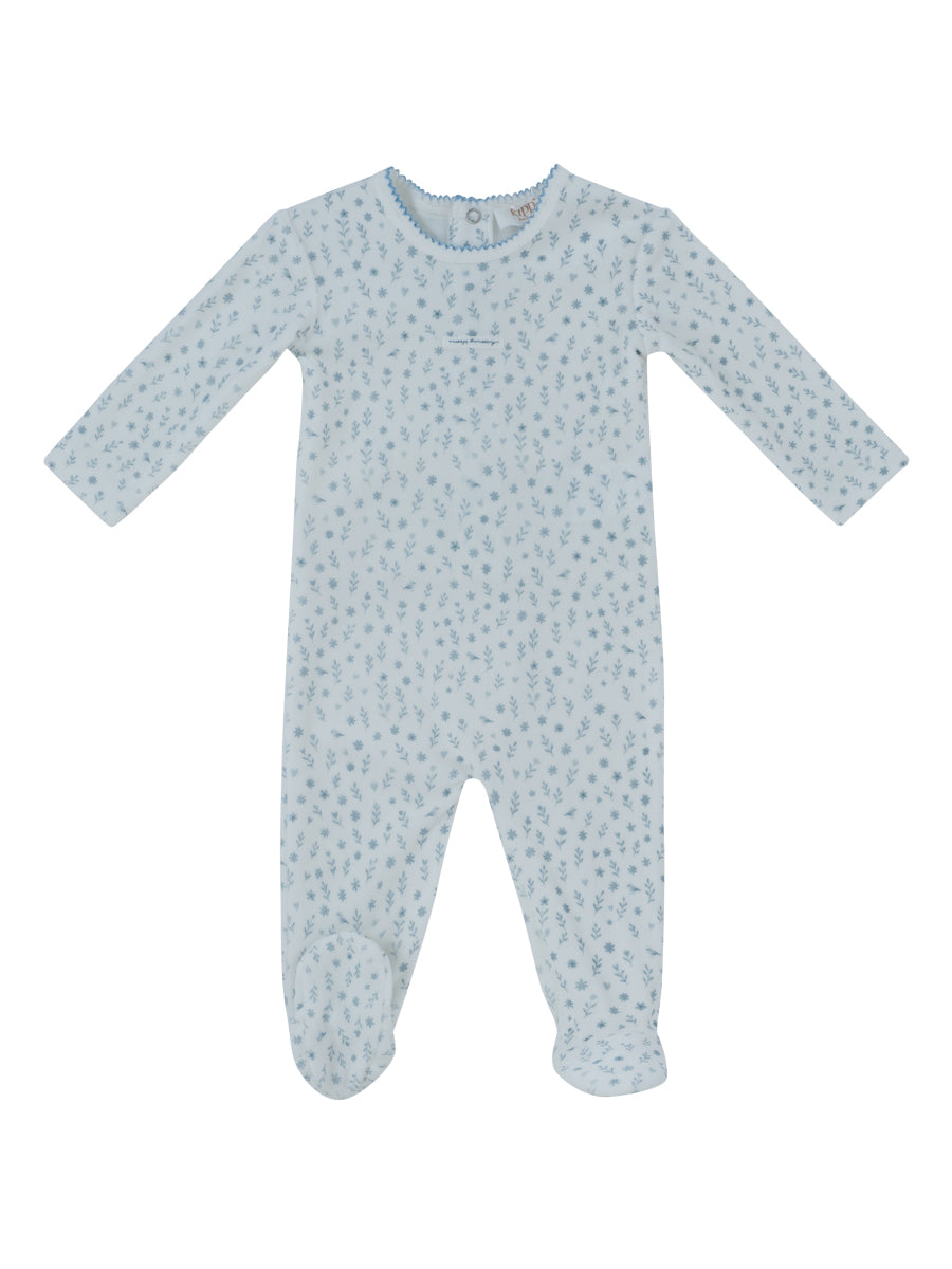 Kipp Whispering Blooms Footie - Dark Blue