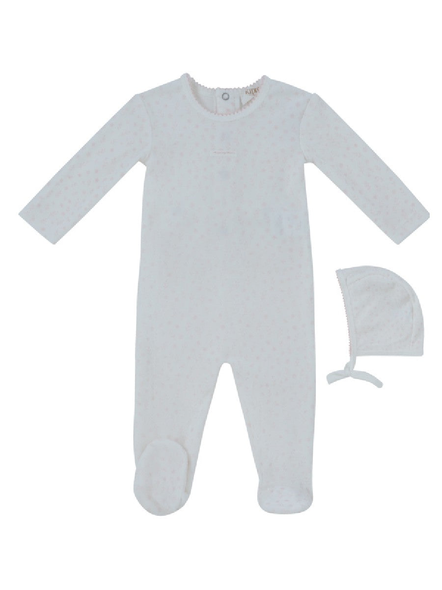 Kipp Whispering Blooms Footie & Hat - Rose