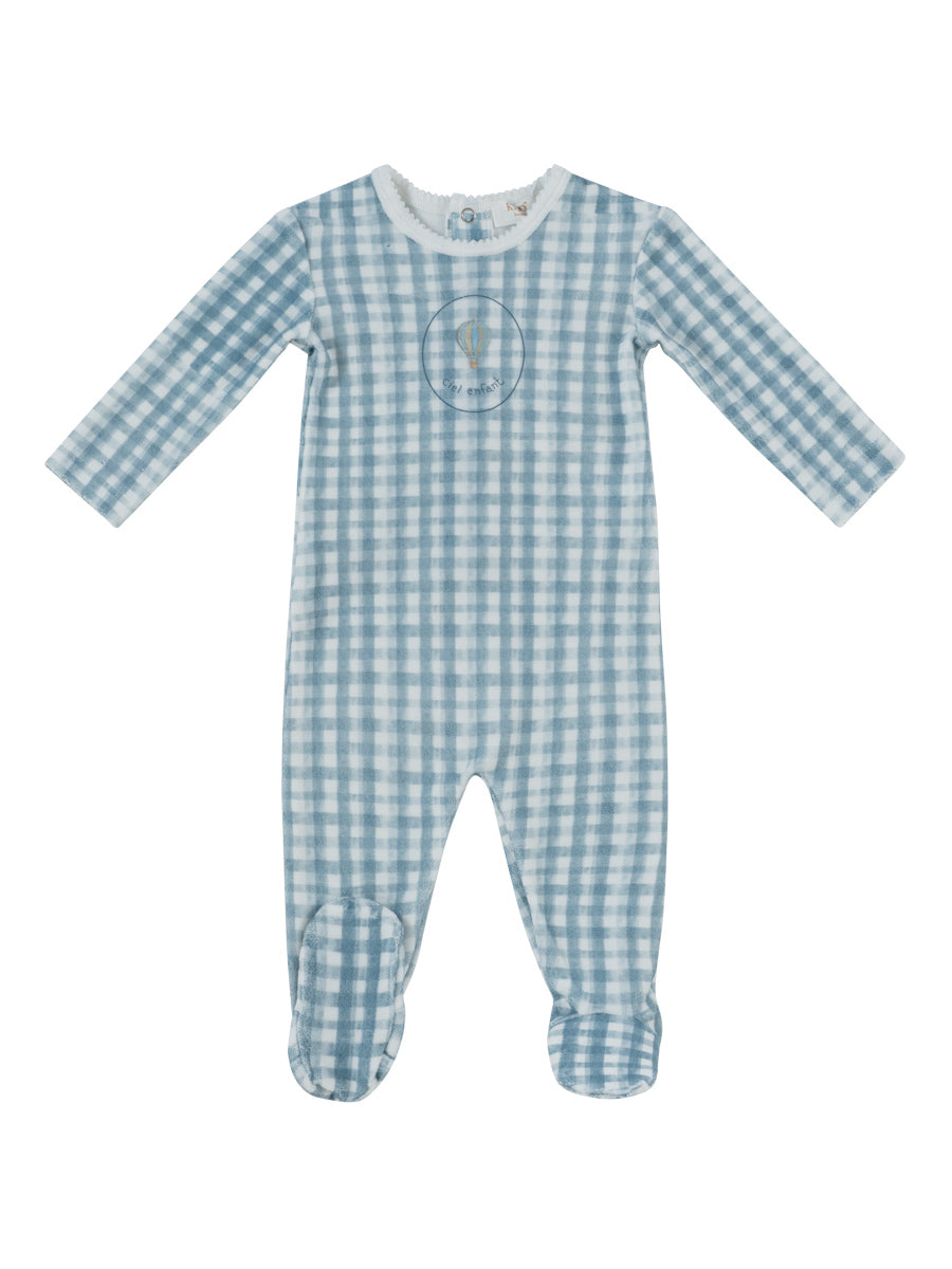 Kipp Ciel Enfant Gingham Footie - Blue