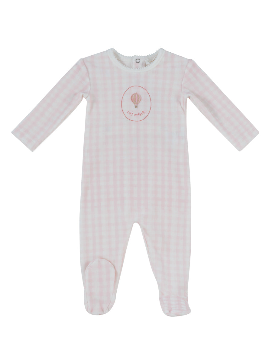 Kipp Ciel Enfant Gingham Footie - Pink
