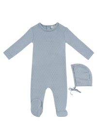 Kipp Mon Bebe Footie & Hat - Blue