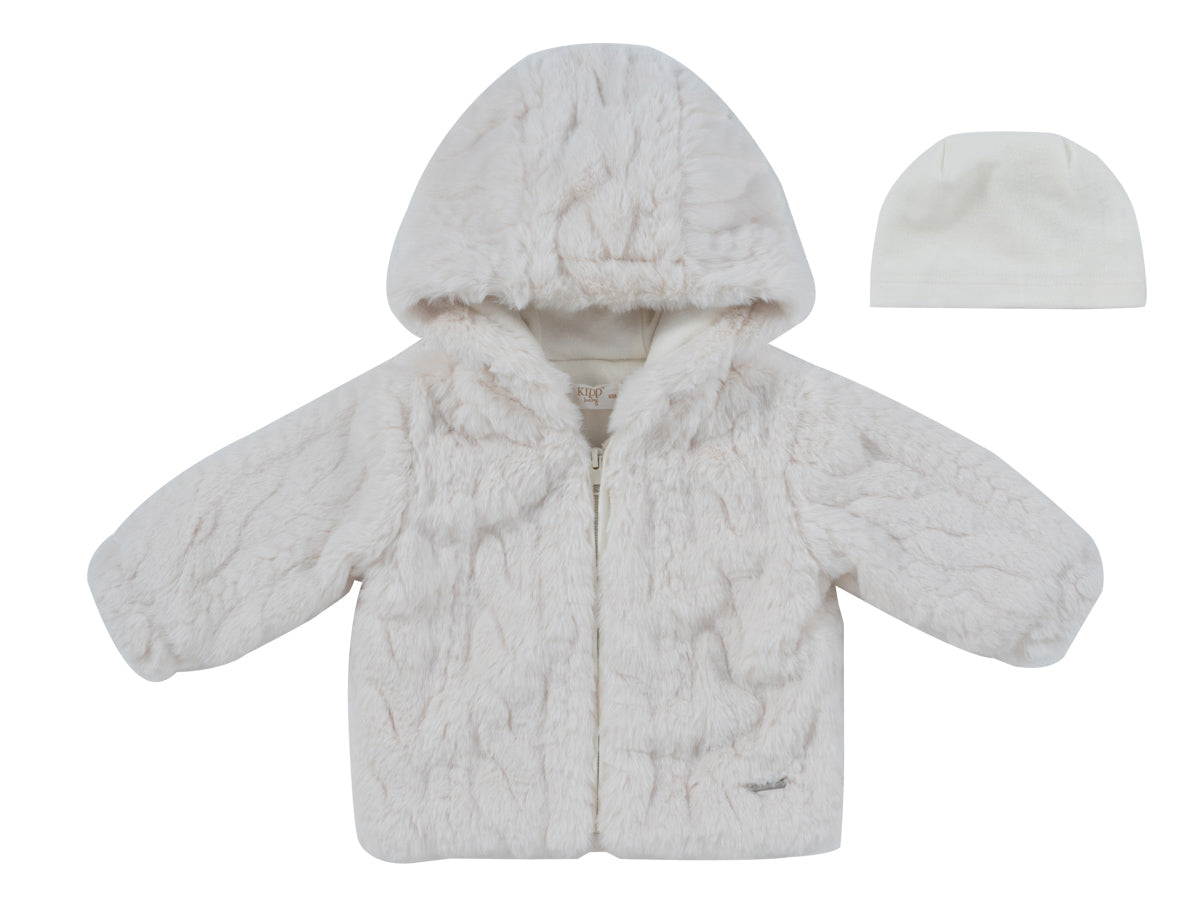 Kipp Atelier Cable Fur Jacket & Beanie - White