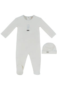 Kipp Atelier Bunny Footie & Hat - Blue