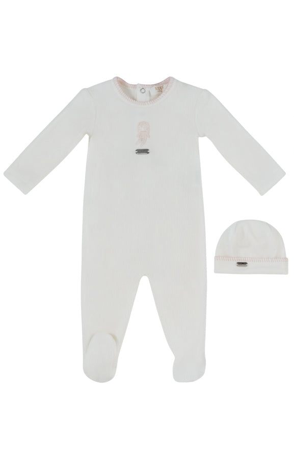 Kipp Atelier Bunny Footie & Hat - Pink