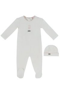 Kipp Atelier Bunny Footie & Hat - Pink
