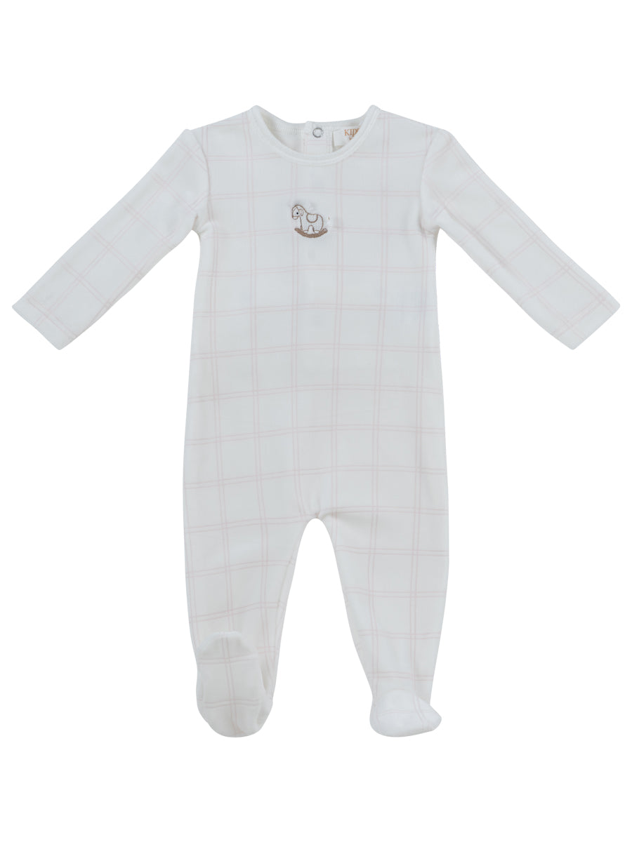 Kipp Whinny Plaid Footie - Pink