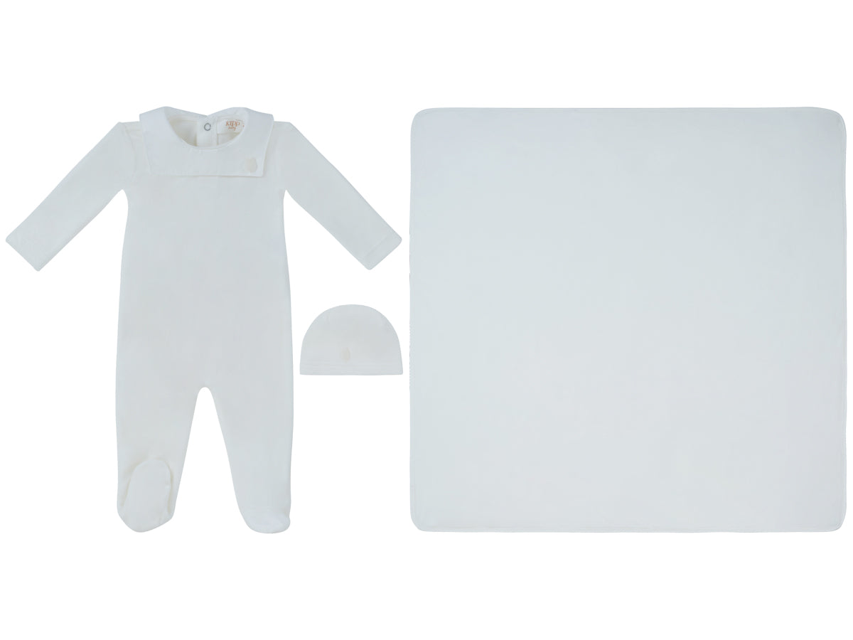Kipp Classic Bib Layette Set - White