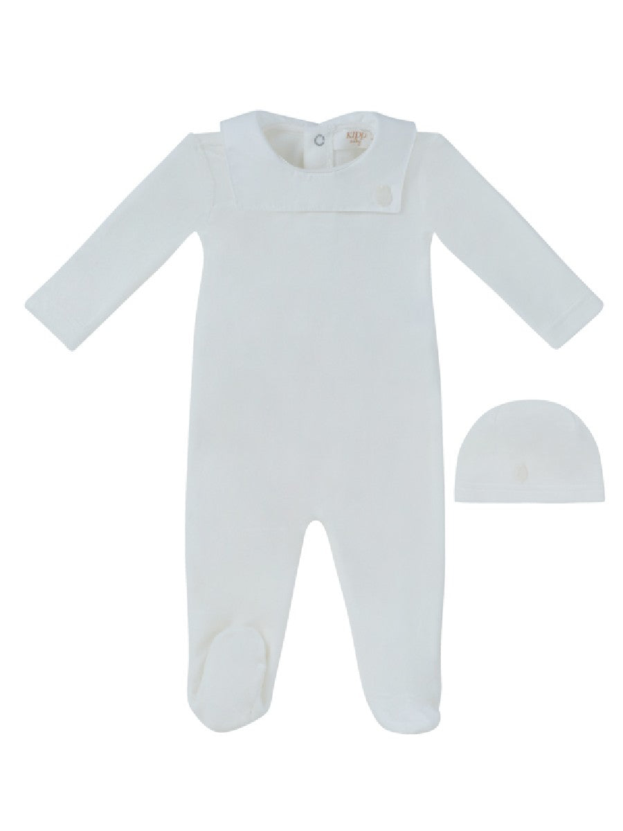 Kipp Classic Bib Footie & Hat - White