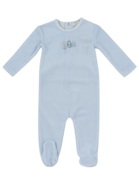 Kipp Bunny Stripe Footie - Blue
