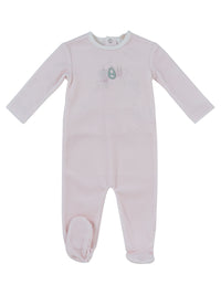 Kipp Bunny Stripe Footie - Pink