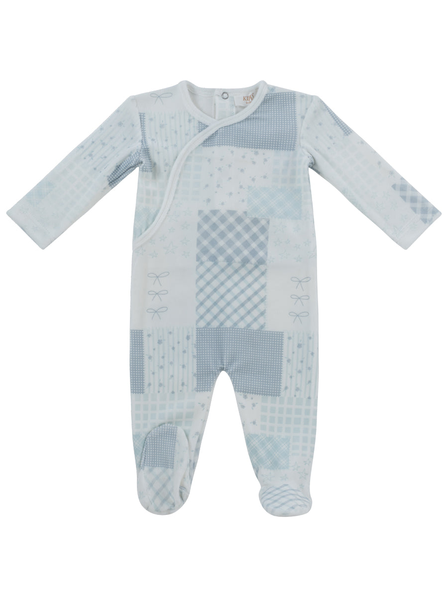 Kipp Patchwork Footie - Blue